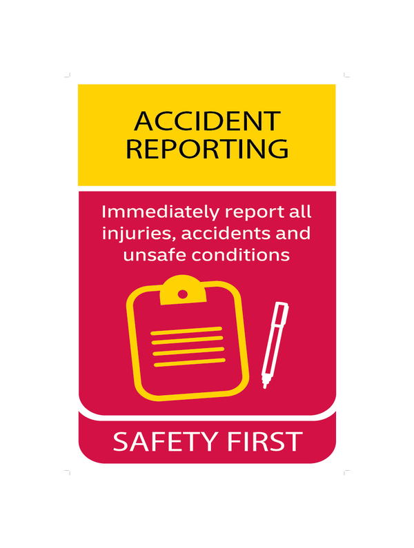 DHL Safety First Sign - Accident Reporting