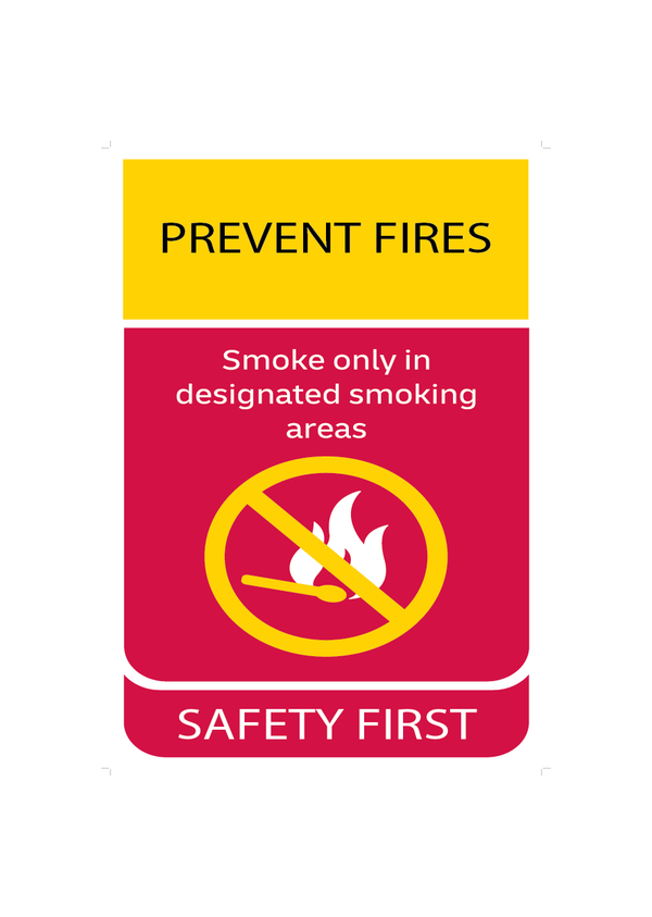 DHL Safety First Sign - Prevent Fires