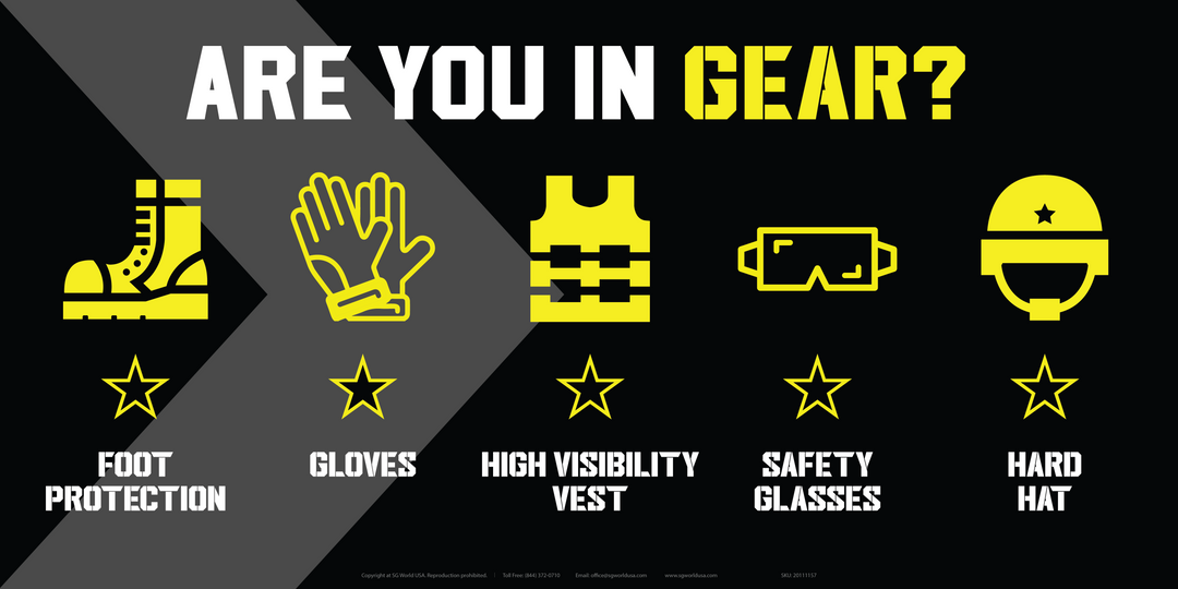 Strength in Safety: Military-Style PPE Are You in Gear Safety Banner f