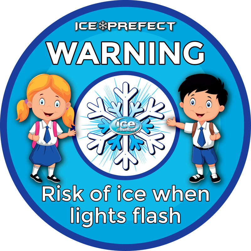 School Ice Warning Flashing LED Safety Sign - Ice Prefect