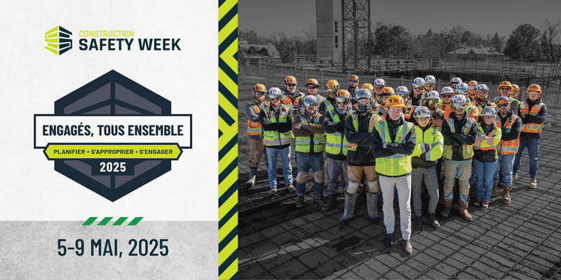 Construction Safety Week 2025 6' x 3' Jobsite Banner