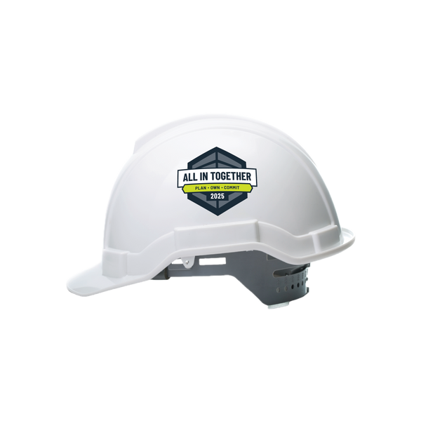 Construction Safety Week 2025 Seal Hard Hat Sticker