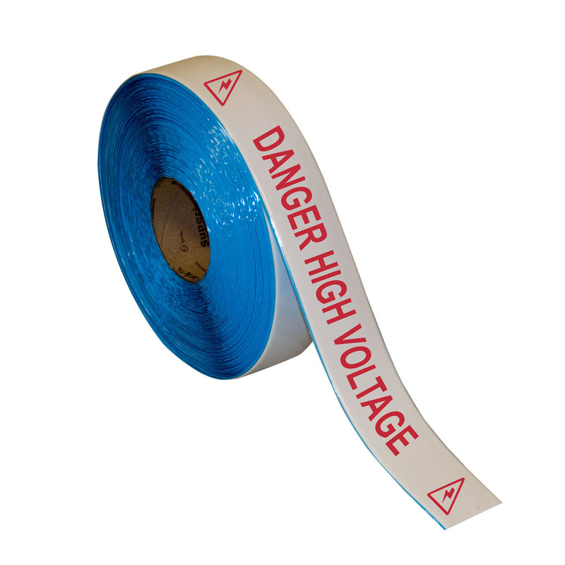 Superior Mark® Floor Tape, 2'' x 100', DANGER HIGH VOLTAGE