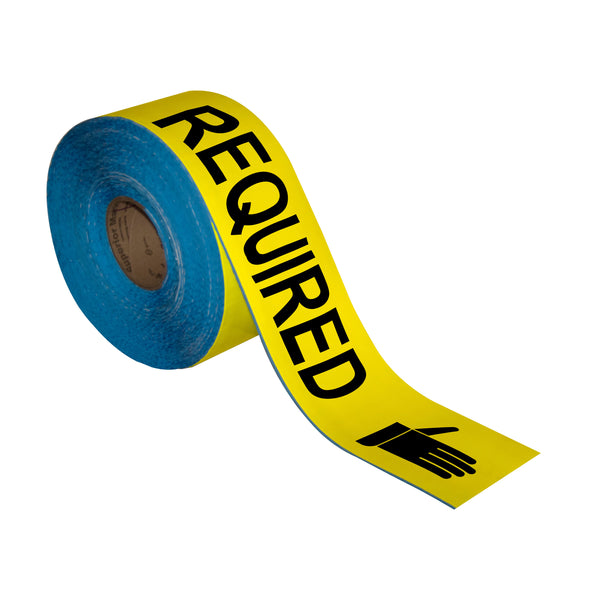 Superior Mark® Floor Tape, 4'' x 100', GLOVES REQUIRED