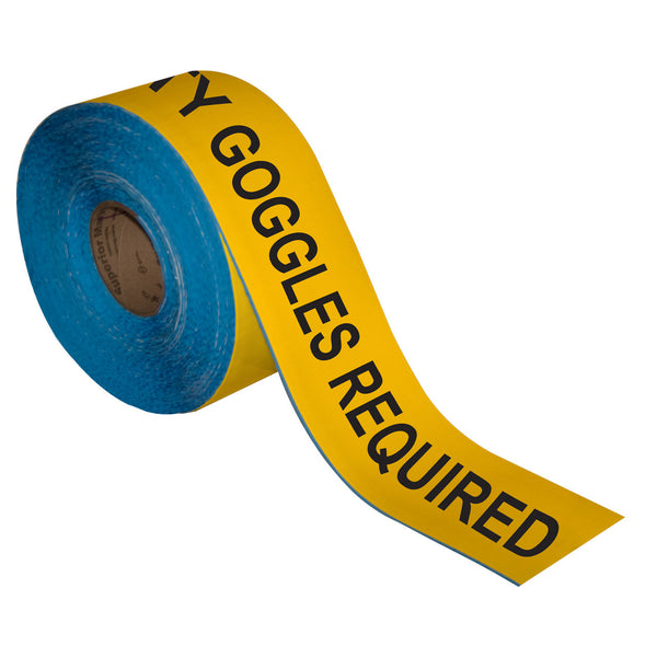 Superior Mark® Floor Tape, 4'' x 100', SAFETY GOGGLES REQUIRED