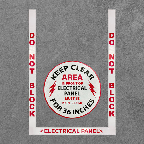 Superior Mark® Floor Marking Kit, Electrical Panel Kit , Vinyl