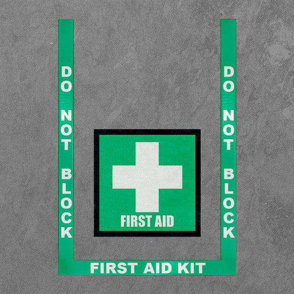 Superior Mark® Floor Marking Kit, First Aid Kit , Vinyl