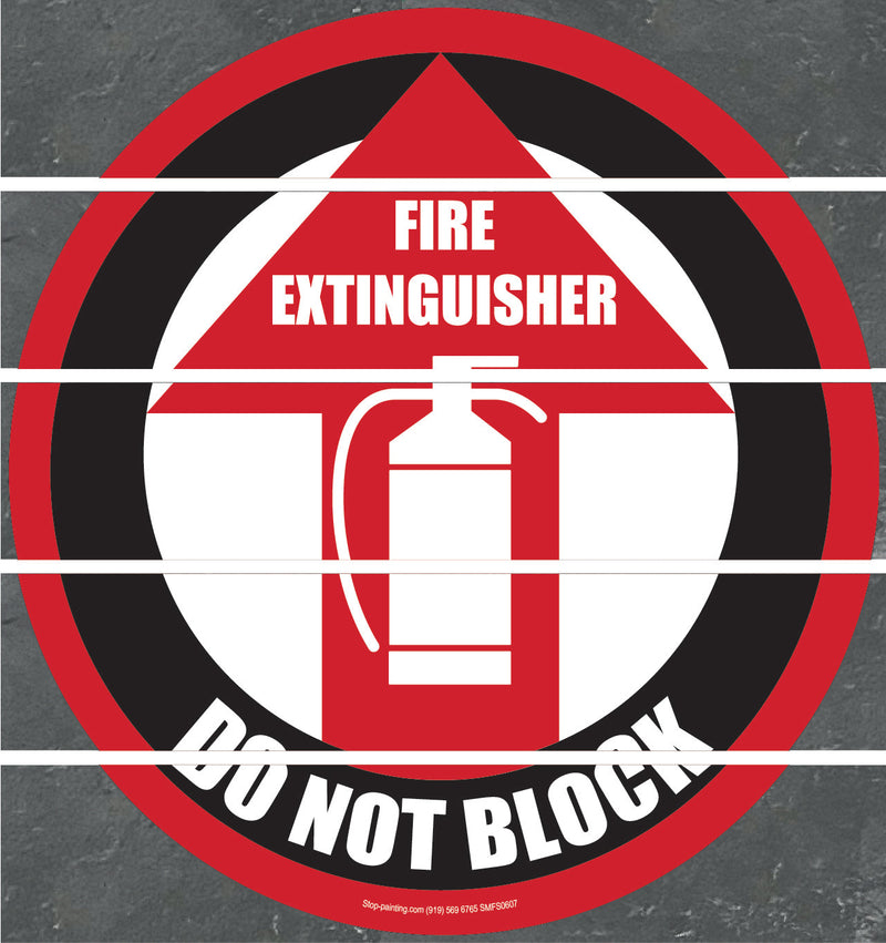 Floor Sign, Superior Mark,  Fire Extinguisher, 17.5"