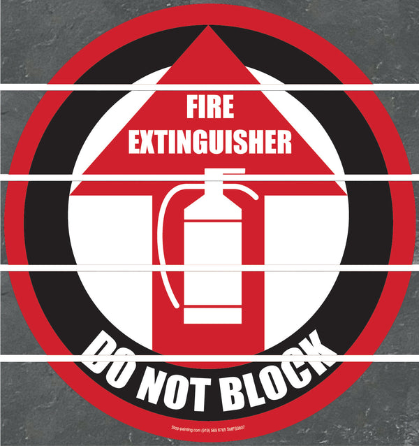 Floor Sign, Rubber, Fire Extinguisher, 17.5''