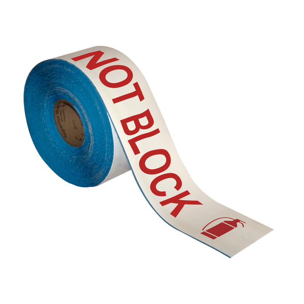 Superior Mark® Floor Tape-4''x100'-FIRE EXTINGUISHER DO NOT BLOCK