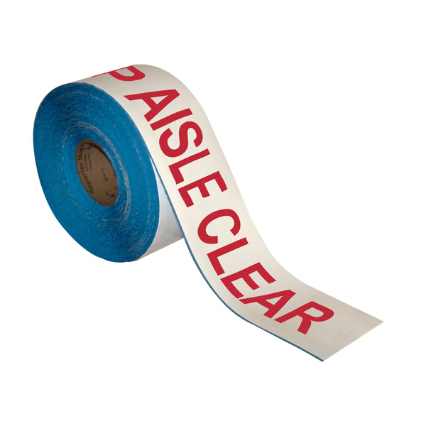 Superior Mark® Floor Tape, 4'' x 100', KEEP AISLE CLEAR