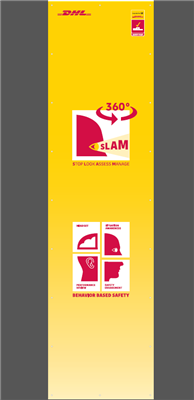 DHL SLAM 360 RACK-END BANNER