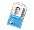 Rigid ID Badge Holder with Open Front: Portrait Orientation (Pack of 10)