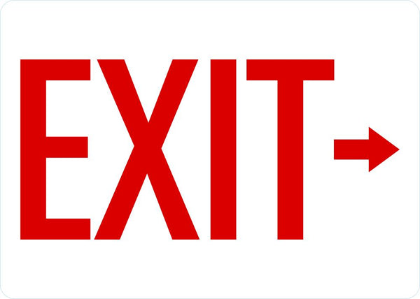 Exit (Right Arrow) Sign