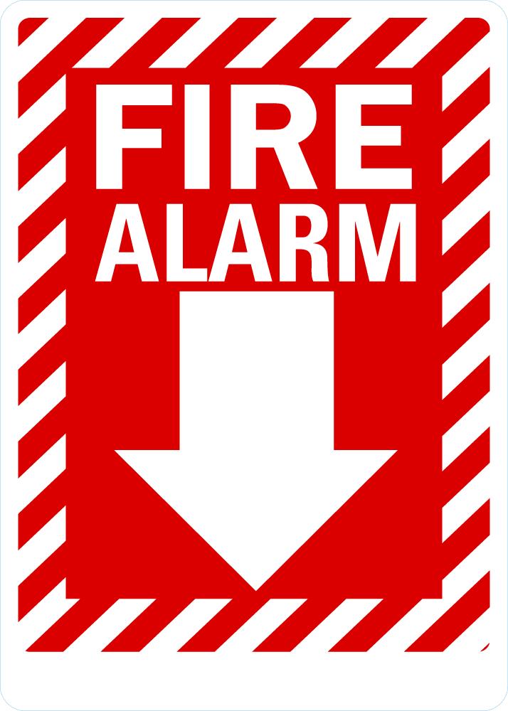 Fire Alarm (Down Arrow) Sign