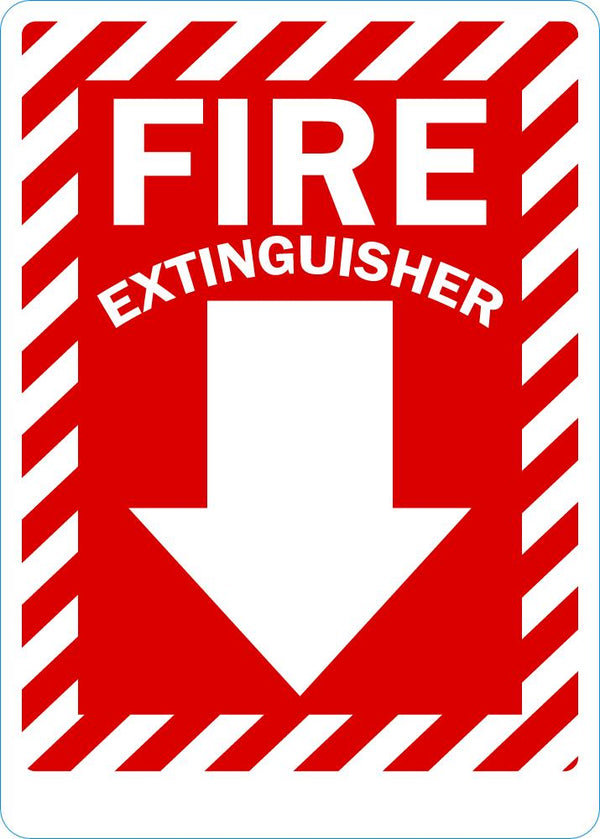 Fire Extinguisher (Down Arrow) Sign