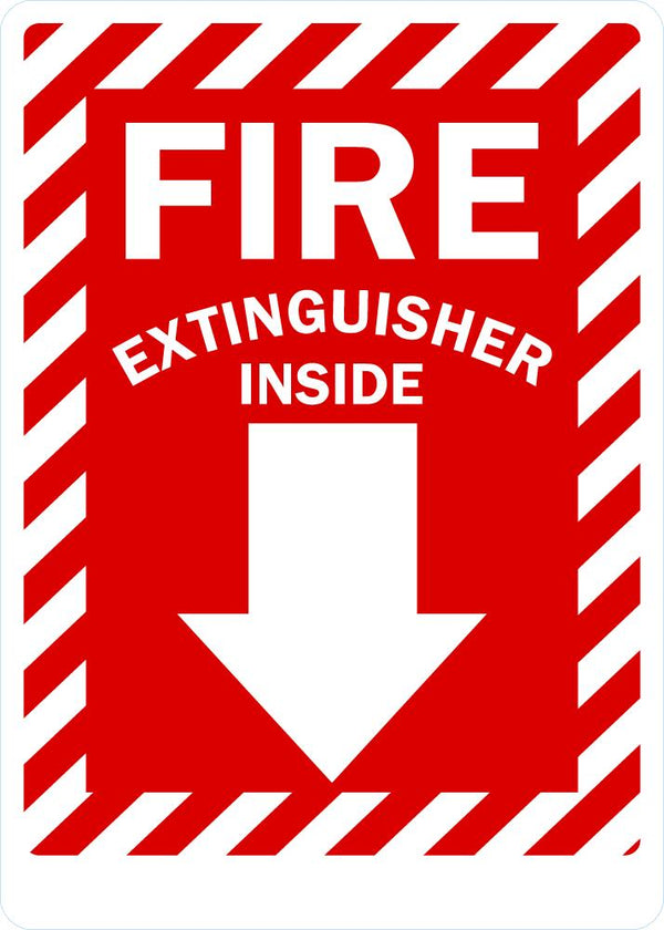 Fire Extinguisher Inside (Down Arrow) Sign