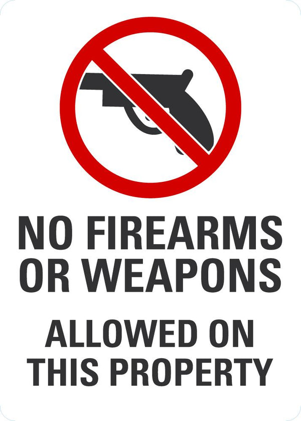 No Firearm or Weapons Allowed