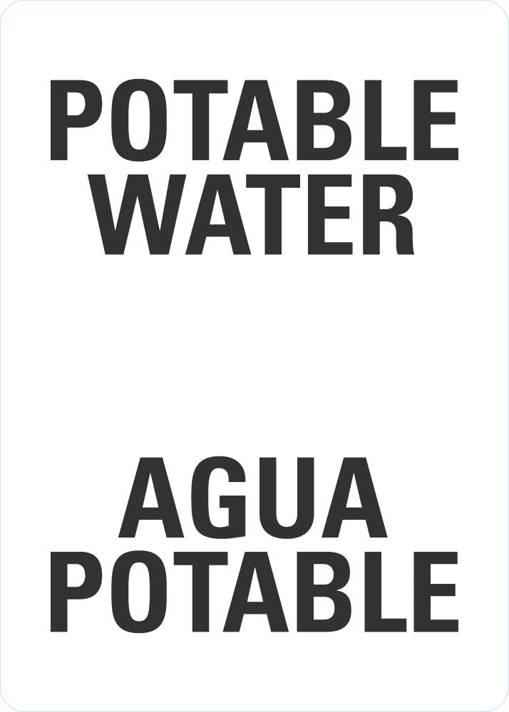 Potable Water (English/Spanish) Sign