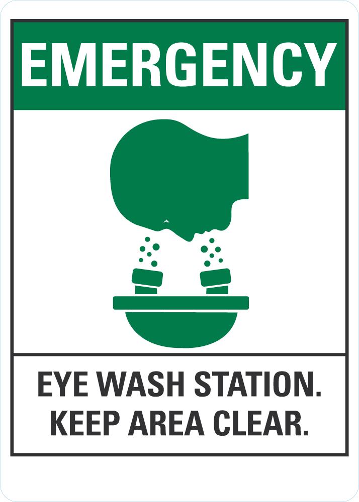 EMERGENCY Eye Wash Station Sign