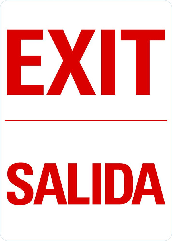 Exit (English/Spanish) Sign