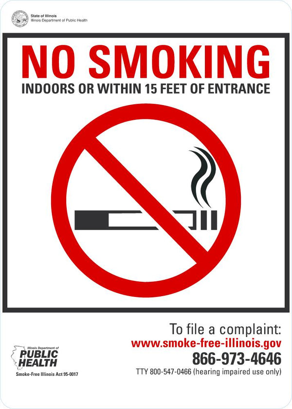 No Smoking (Ilinois) Sign