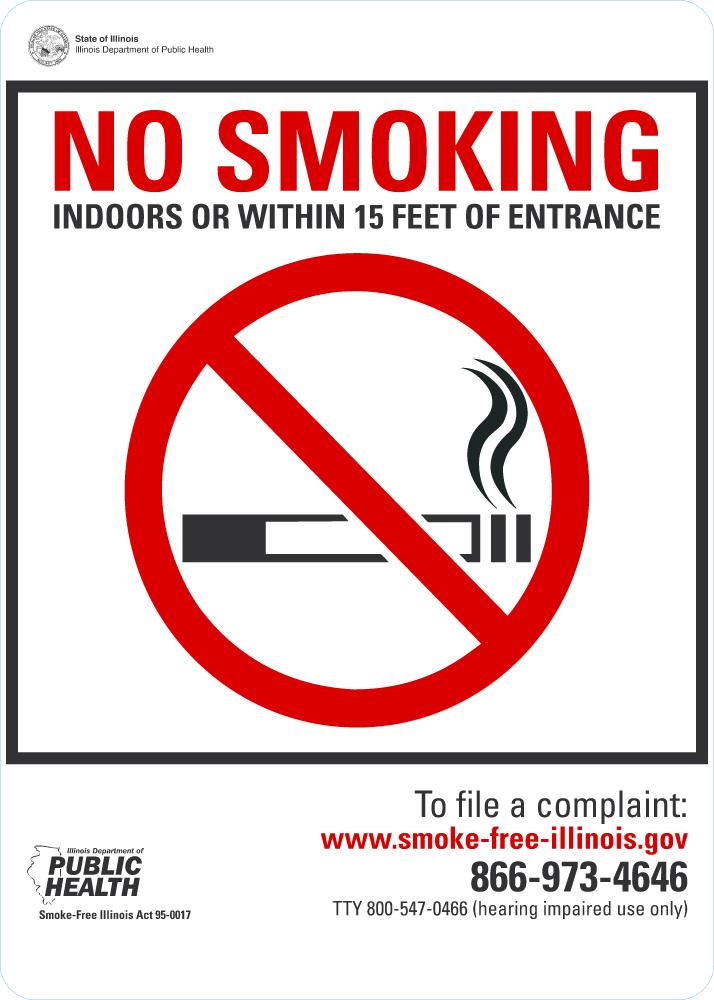 No Smoking (Ilinois) Sign