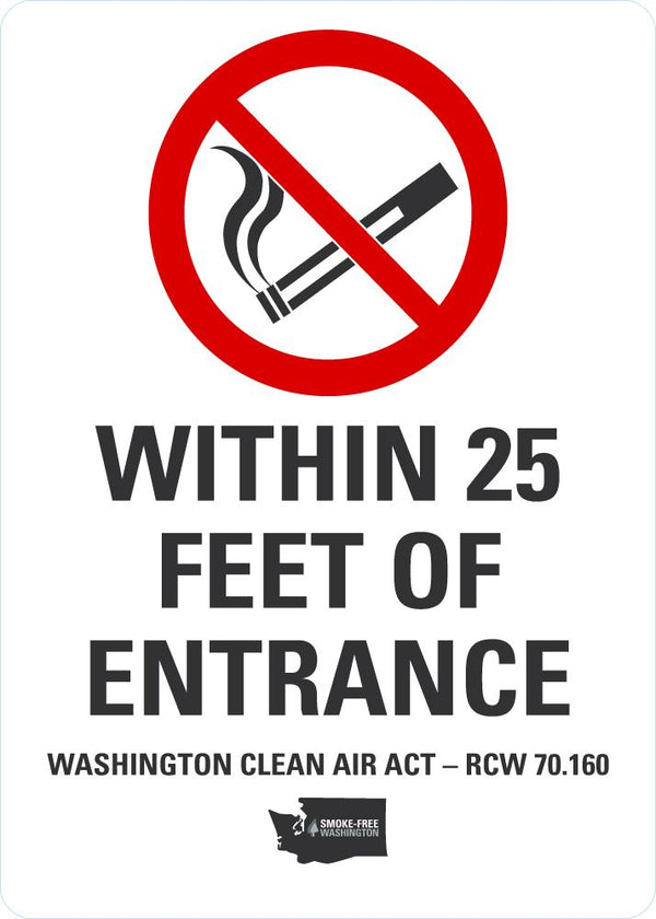 No Smoking (Washington) Sign