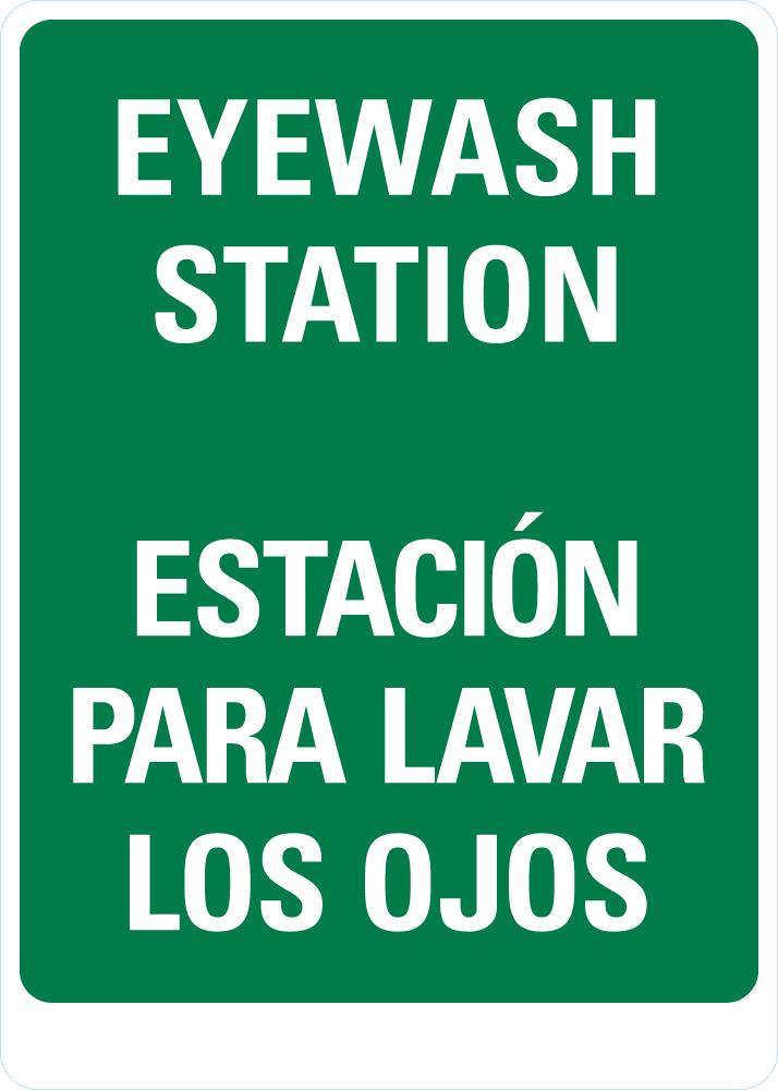 EyeWash Station (English/Spanish) Sign