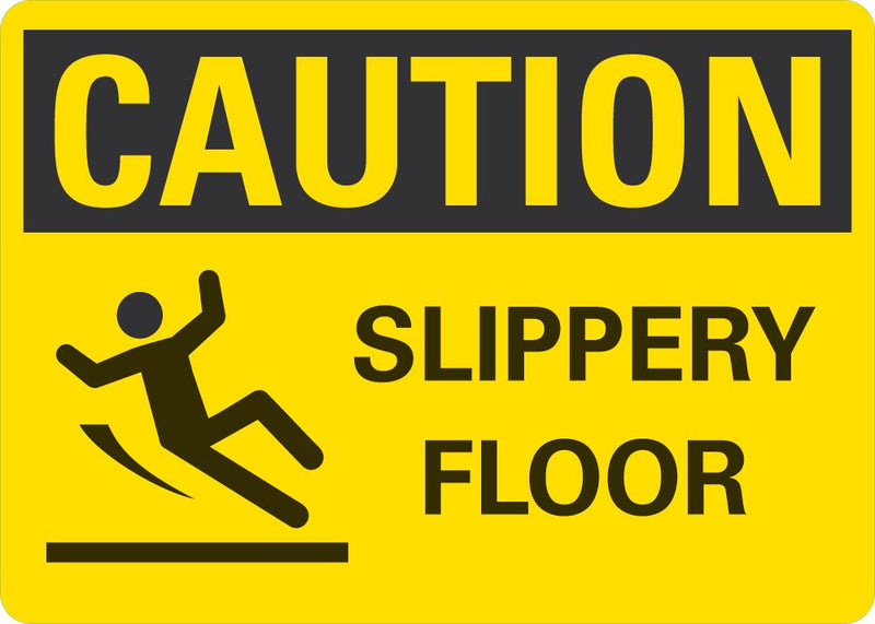 CAUTION Slippery Floor Sign LCU3-0140-NP_10x7