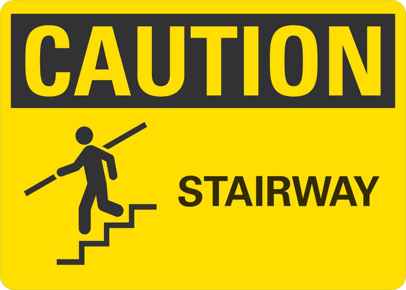 CAUTION Stairway Sign
