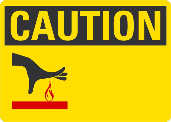 CAUTION Flamable Blank Sign