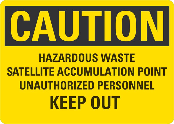 CAUTION Hazardous Waste, Keep Out sign