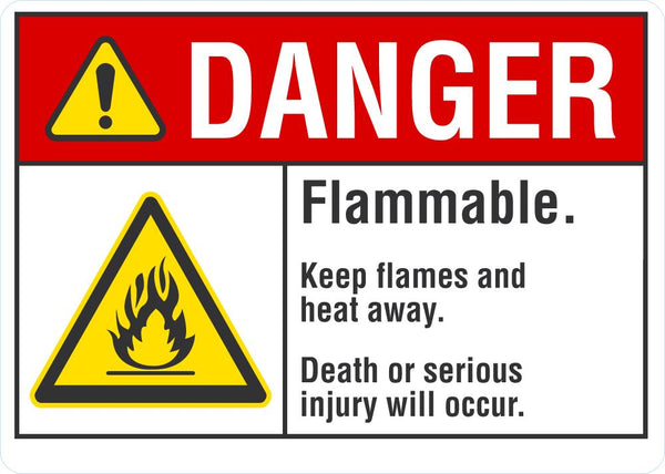 DANGER Flammable Sign