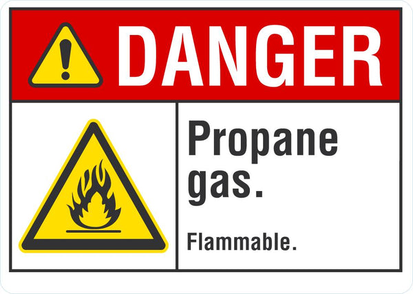 DANGER Propane Gas Sign