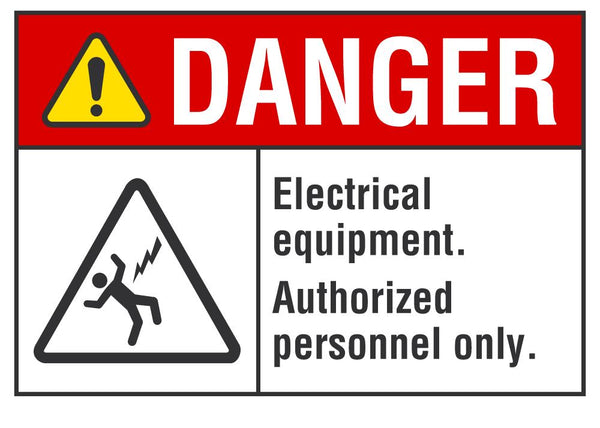 DANGER Electrical Equipment Sign