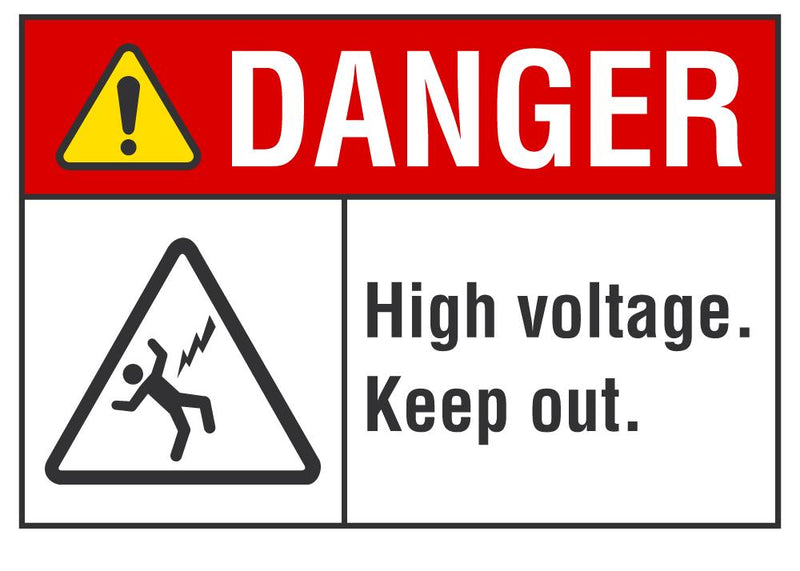 DANGER High Voltage, Keep Out Sign