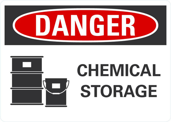 DANGER Chemical Storage Sign