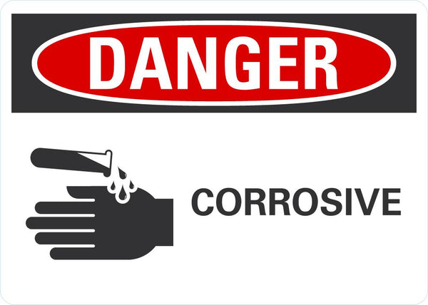 DANGER Corrosive Sign