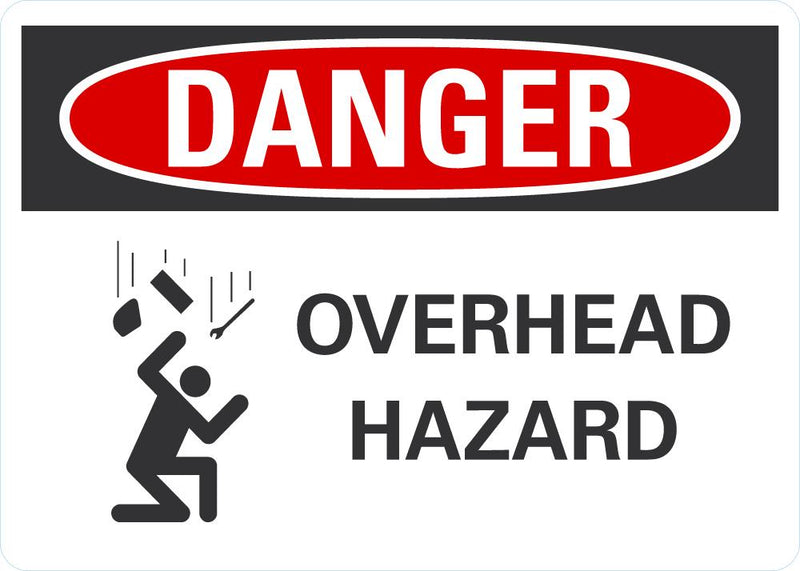 DANGER Overhead Hazard Sign