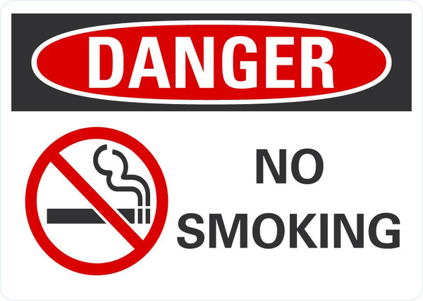 DANGER No Smoking Sign