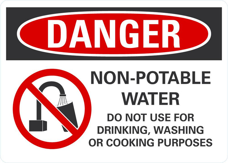 DANGER Non-Potable Water Sign