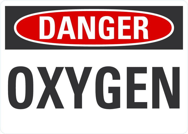 DANGER OXYGEN Sign LCU4-0302-NA_10X7