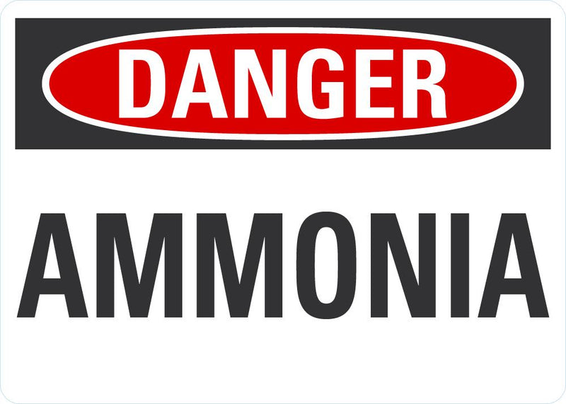 DANGER AMMONIA Sign