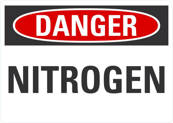 DANGER NITROGEN Sign