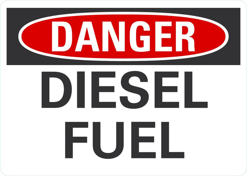 DANGER Diesel Fuel Sign LCU4-0338-NA_10X7