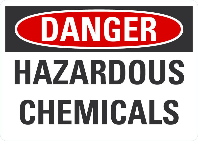 DANGER Hazardous Chemicals Sign