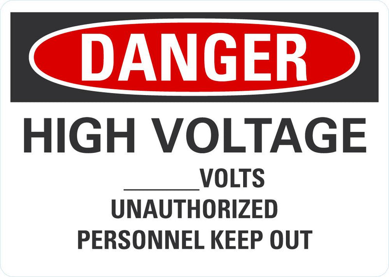 DANGER High Voltage Sign