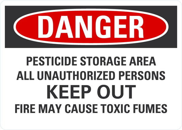 DANGER Pesticide Storage Area, Keep Out Sign