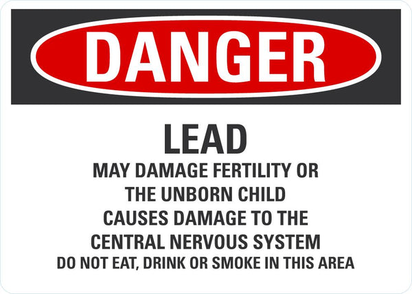 DANGER Lead Sign